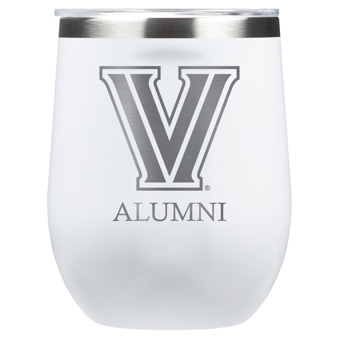 Corkcicle Stemless Wine Glass with Villanova University Alumnit Primary Logo
