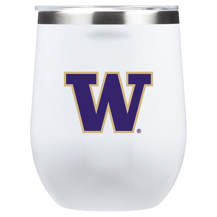 Corkcicle Stemless Wine Glass with Washington Huskies Primary Logo