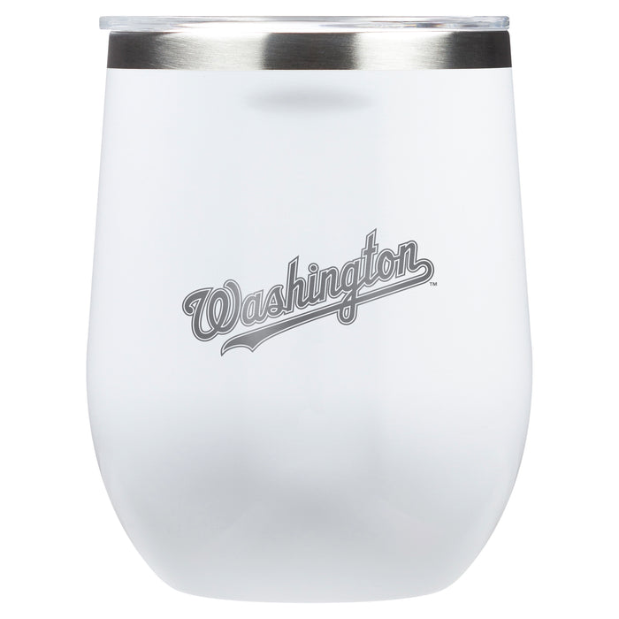 Corkcicle Stemless Wine Glass with Washington Nationals Wordmark Etched Logo