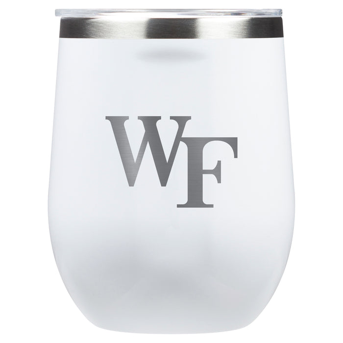 Corkcicle Stemless Wine Glass with Wake Forest Demon Deacons Primary Logo