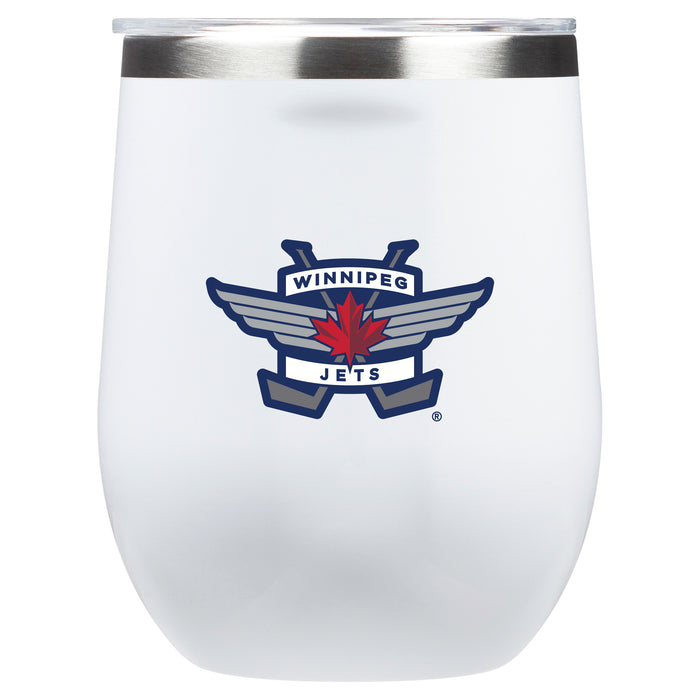 Corkcicle Stemless Wine Glass with Winnipeg Jets Secondary Logo