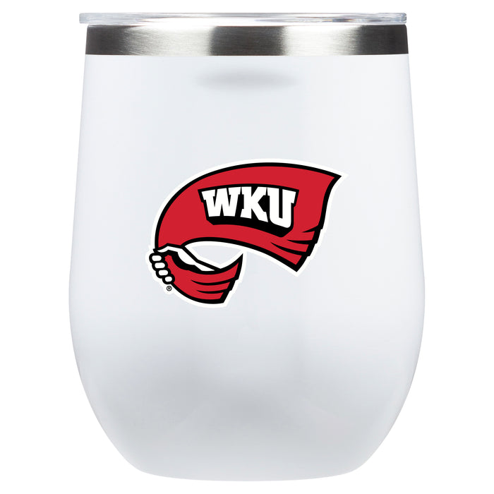 Corkcicle Stemless Wine Glass with Western Kentucky Hilltoppers Primary Logo