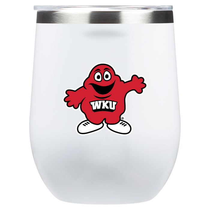 Corkcicle Stemless Wine Glass with Western Kentucky Hilltoppers Secondary Logo