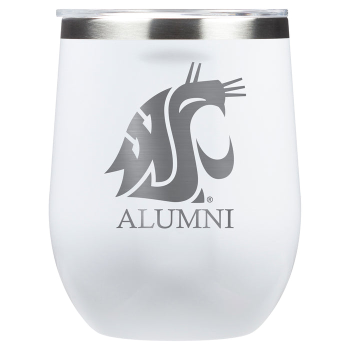 Corkcicle Stemless Wine Glass with Washington State Cougars Alumnit Primary Logo