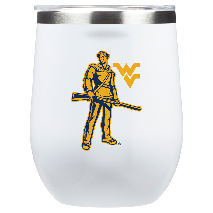 Corkcicle Stemless Wine Glass with West Virginia Mountaineers Secondary Logo