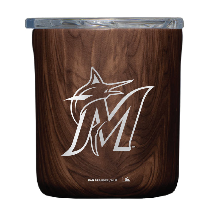 Corkcicle Insulated Buzz Cup with Miami Marlins Etched Secondary Logo