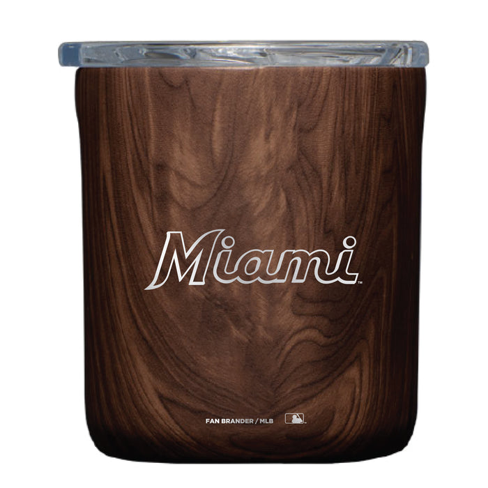 Corkcicle Insulated Buzz Cup with Miami Marlins Etched Wordmark Logo