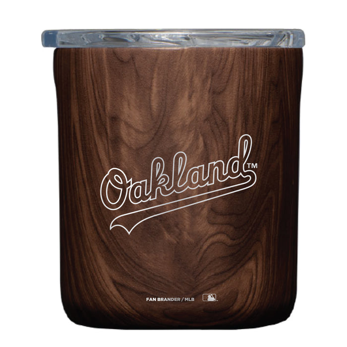 Corkcicle Insulated Buzz Cup with Oakland Athletics Etched Wordmark Logo