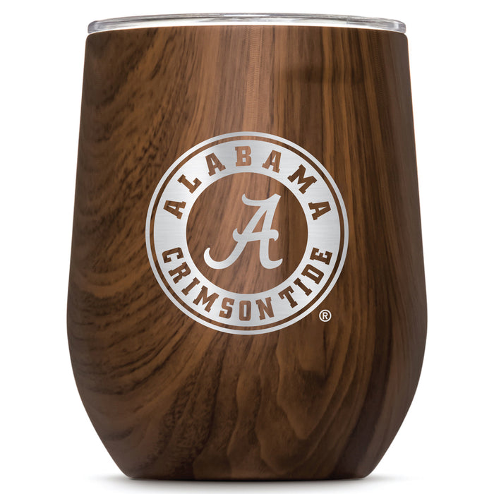 Corkcicle Stemless Wine Glass with Alabama Crimson Tide Primary Logo