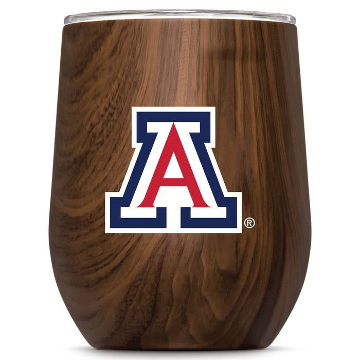 Corkcicle Stemless Wine Glass with Arizona Wildcats Primary Logo