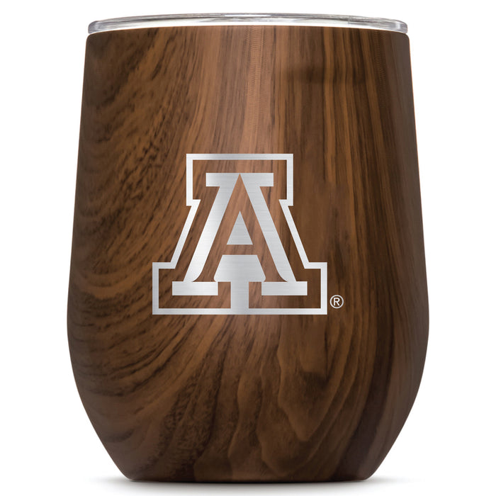 Corkcicle Stemless Wine Glass with Arizona Wildcats Primary Logo