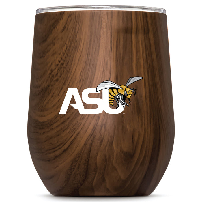 Corkcicle Stemless Wine Glass with Alabama State Hornets Primary Logo