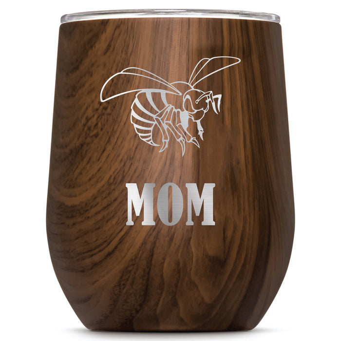 Corkcicle Stemless Wine Glass with Alabama State Hornets Mom Primary Logo
