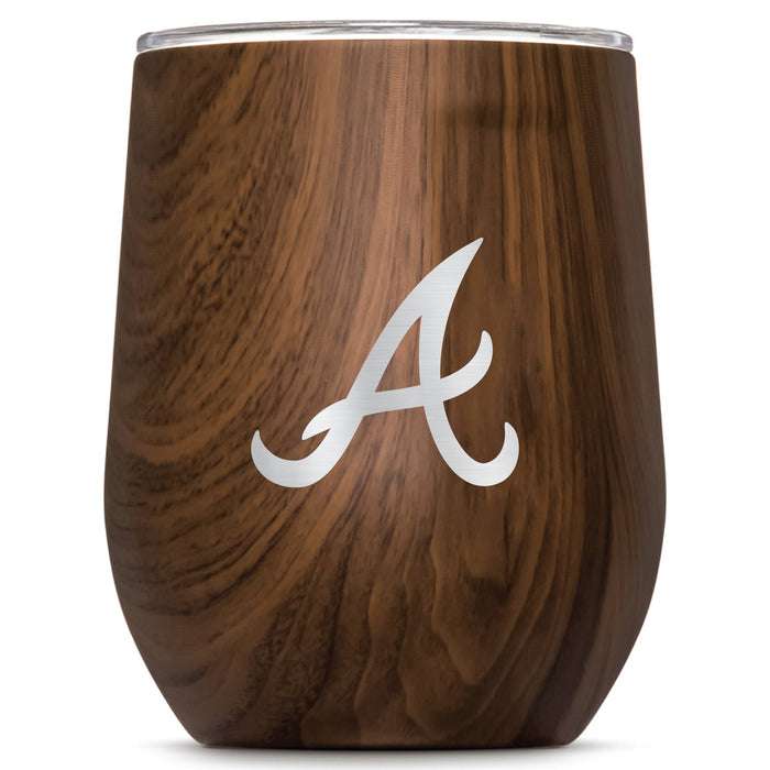 Corkcicle Stemless Wine Glass with Atlanta Braves Primary Logo