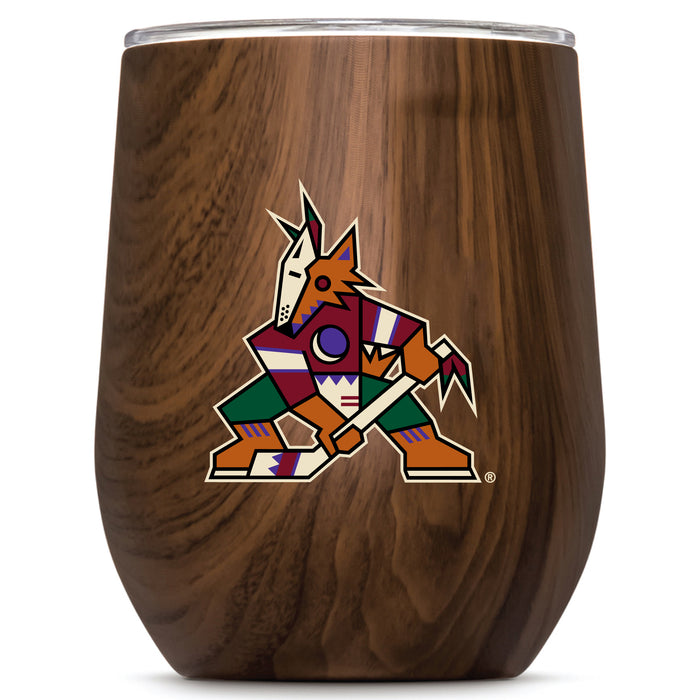 Corkcicle Stemless Wine Glass with Arizona Coyotes Primary Logo
