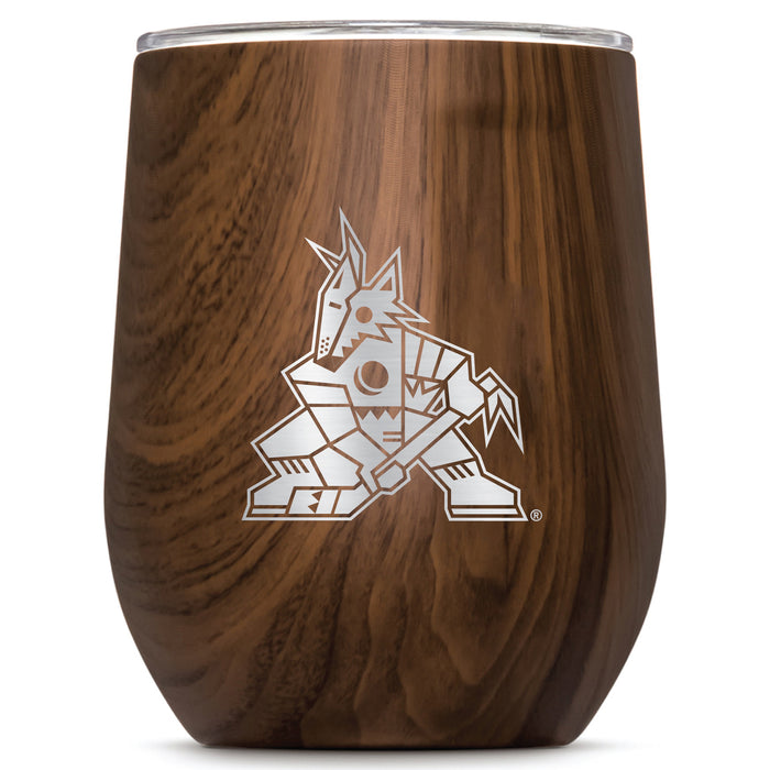 Corkcicle Stemless Wine Glass with Arizona Coyotes Primary Logo