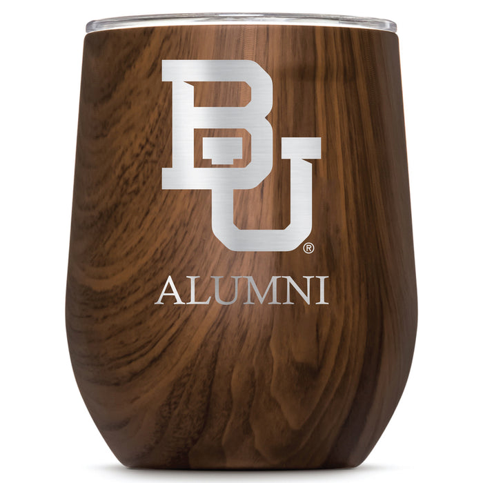 Corkcicle Stemless Wine Glass with Baylor Bears Alumnit Primary Logo