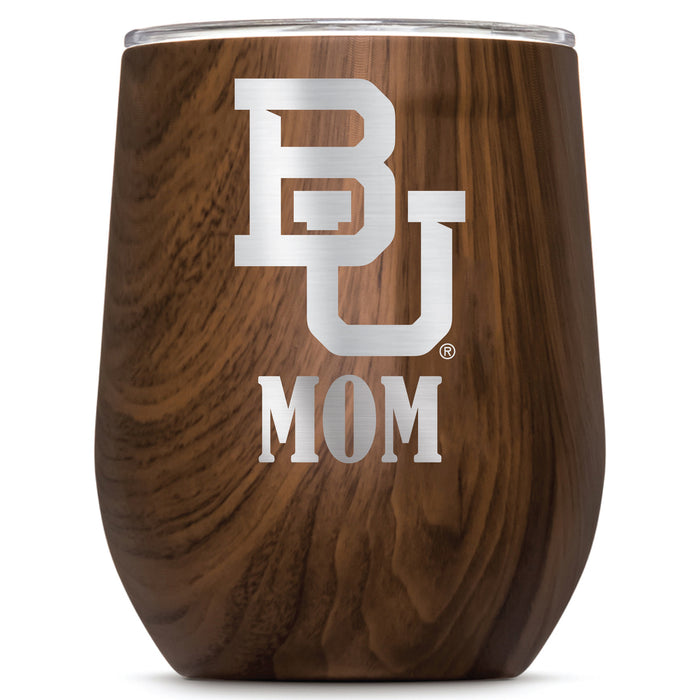 Corkcicle Stemless Wine Glass with Baylor Bears Mom Primary Logo