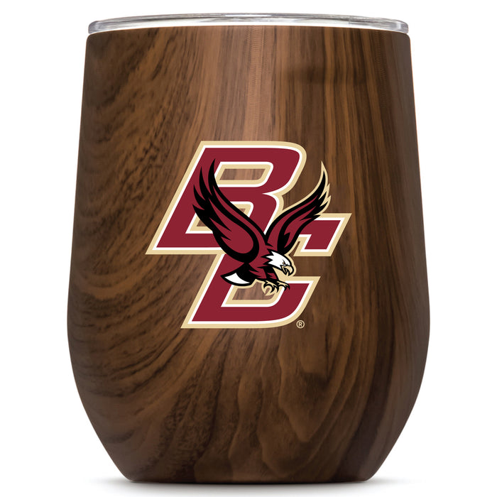 Corkcicle Stemless Wine Glass with Boston College Eagles Primary Logo