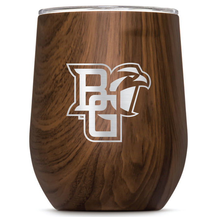 Corkcicle Stemless Wine Glass with Bowling Green Falcons Primary Logo