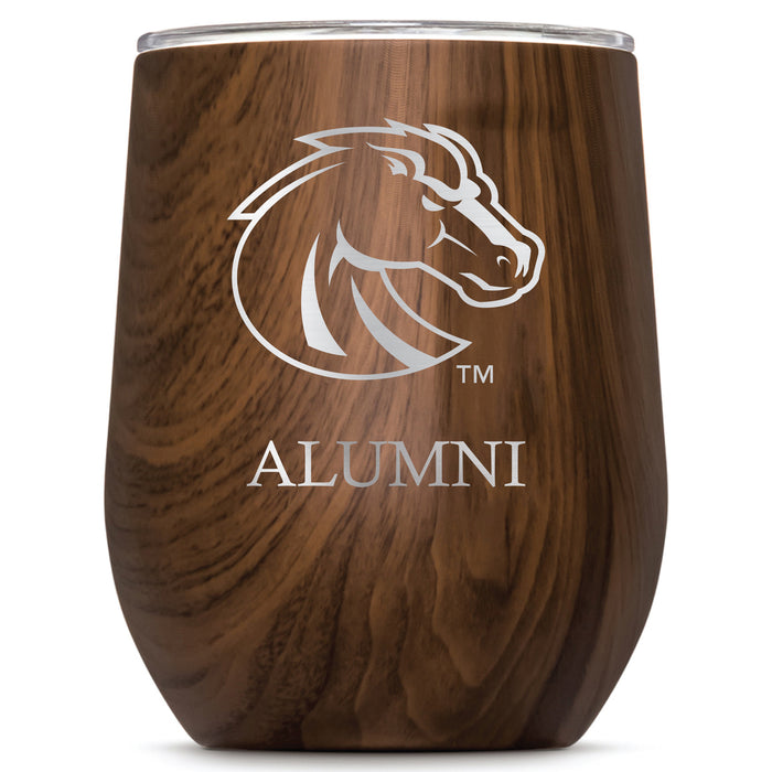 Corkcicle Stemless Wine Glass with Boise State Broncos Alumnit Primary Logo