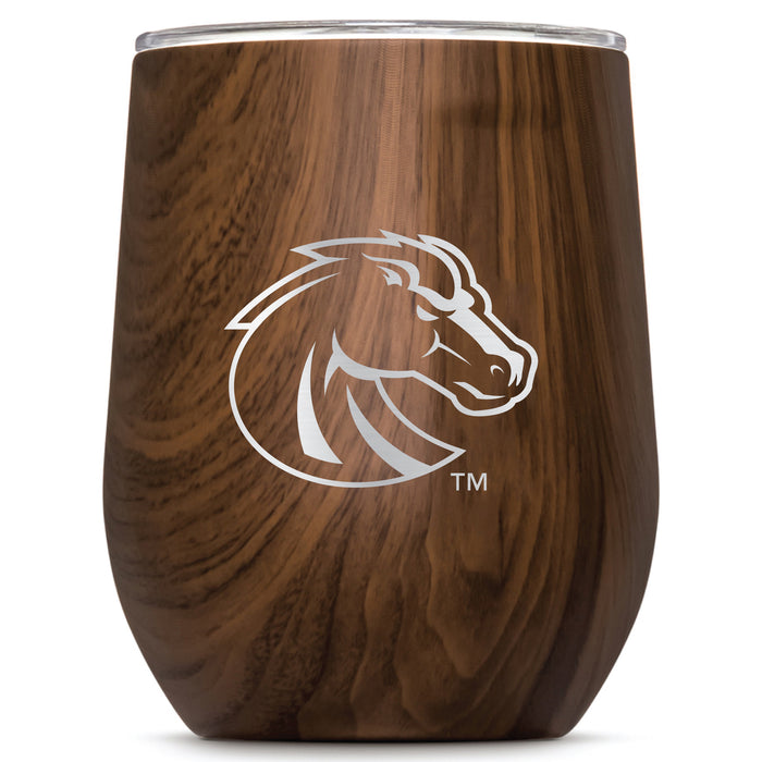 Corkcicle Stemless Wine Glass with Boise State Broncos Primary Logo