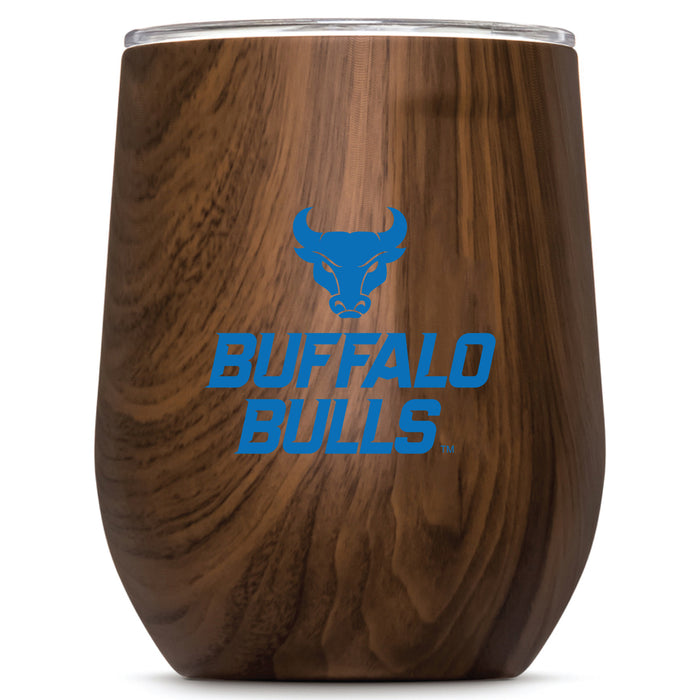 Corkcicle Stemless Wine Glass with Buffalo Bulls Secondary Logo