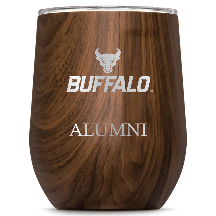 Corkcicle Stemless Wine Glass with Buffalo Bulls Alumnit Primary Logo