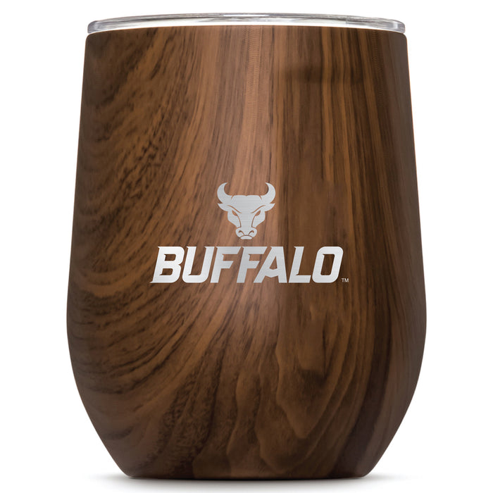 Corkcicle Stemless Wine Glass with Buffalo Bulls Primary Logo