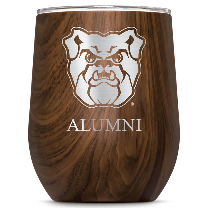 Corkcicle Stemless Wine Glass with Butler Bulldogs Alumnit Primary Logo