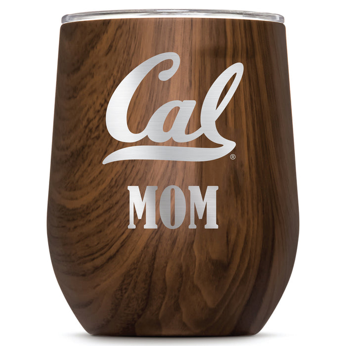 Corkcicle Stemless Wine Glass with California Bears Mom Primary Logo