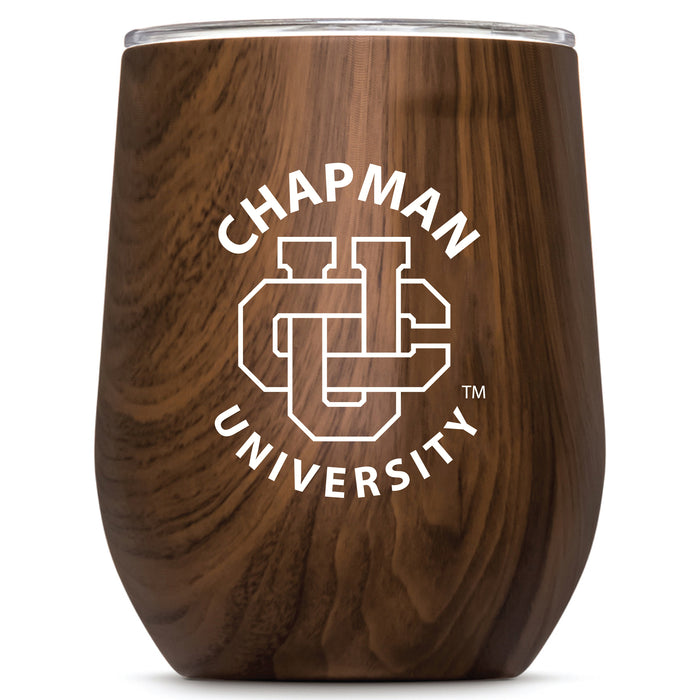 Corkcicle Stemless Wine Glass with Chapman Univ Panthers Primary Logo