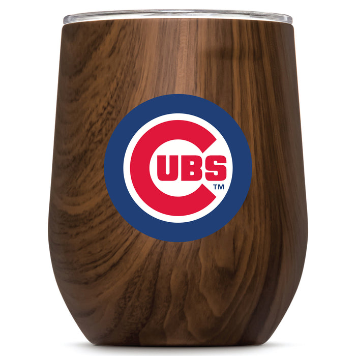 Corkcicle Stemless Wine Glass with Chicago Cubs Primary Logo