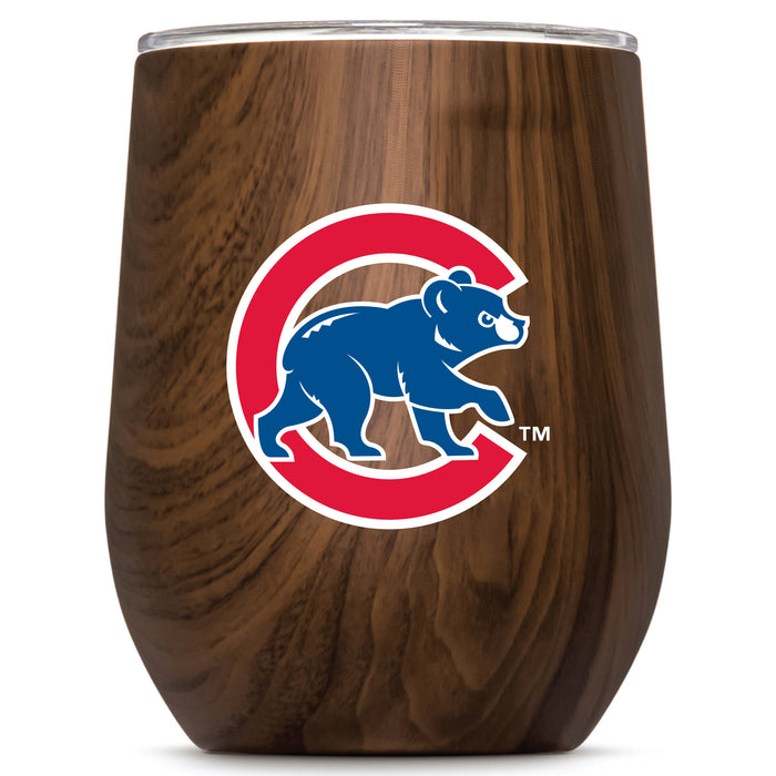 Corkcicle Stemless Wine Glass with Chicago Cubs Secondary Logo