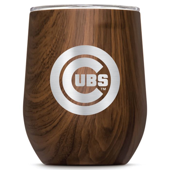 Corkcicle Stemless Wine Glass with Chicago Cubs Primary Logo