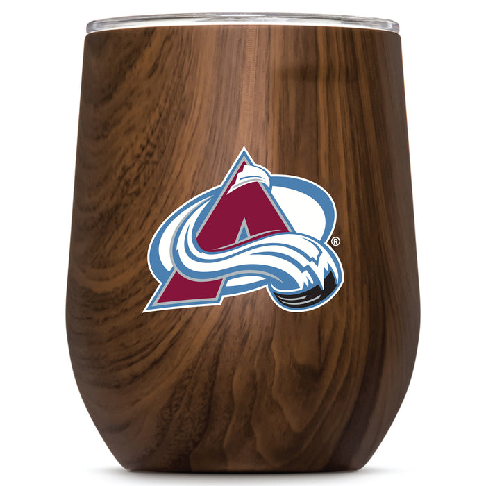 Corkcicle Stemless Wine Glass with Colorado Avalanche Primary Logo