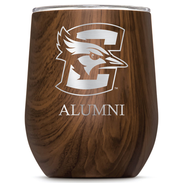 Corkcicle Stemless Wine Glass with Creighton University Bluejays Alumnit Primary Logo