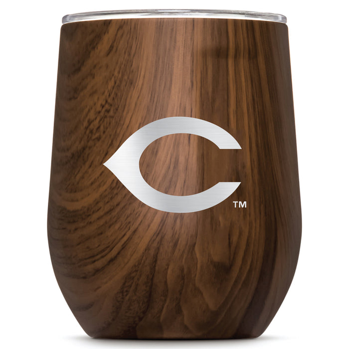 Corkcicle Stemless Wine Glass with Cincinnati Reds Secondary Etched Logo