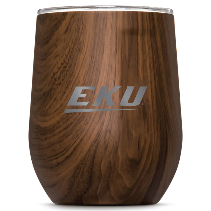 Corkcicle Stemless Wine Glass with Eastern Kentucky Colonels Primary Logo