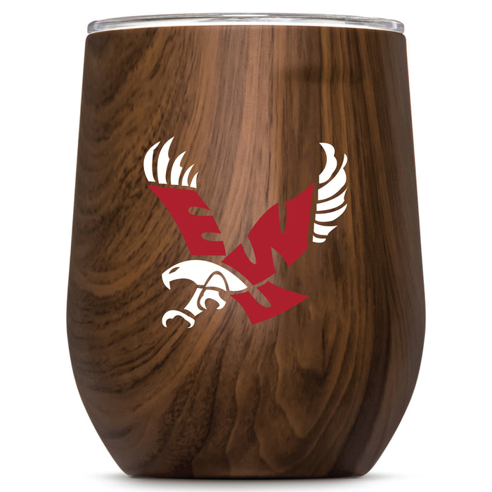 Corkcicle Stemless Wine Glass with Eastern Washington Eagles Primary Logo