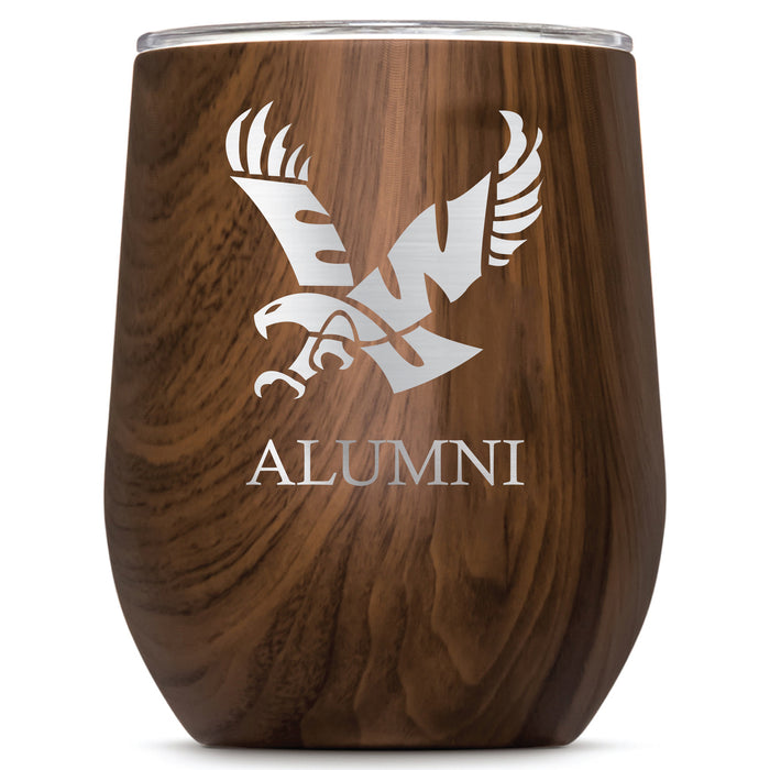 Corkcicle Stemless Wine Glass with Eastern Washington Eagles Alumnit Primary Logo