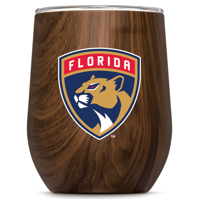 Corkcicle Stemless Wine Glass with Florida Panthers Primary Logo