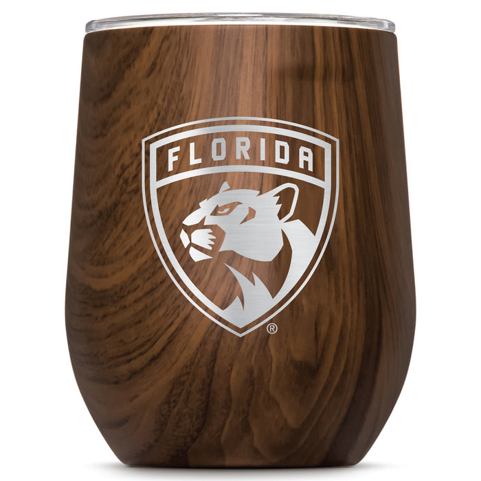 Corkcicle Stemless Wine Glass with Florida Panthers Primary Logo