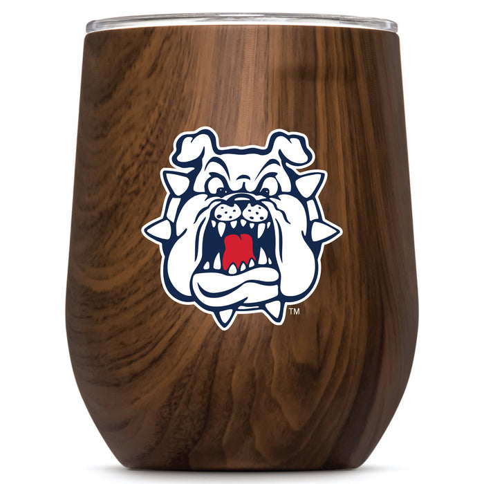 Corkcicle Stemless Wine Glass with Fresno State Bulldogs Secondary Logo