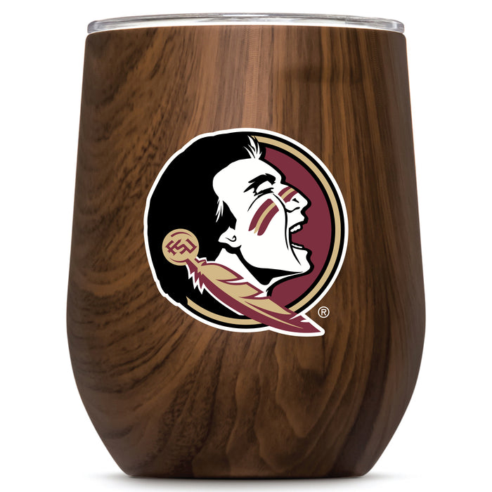 Corkcicle Stemless Wine Glass with Florida State Seminoles Primary Logo