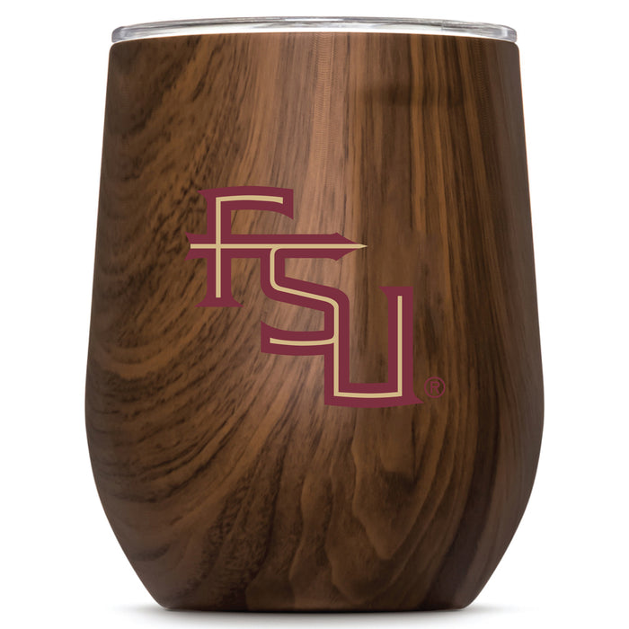 Corkcicle Stemless Wine Glass with Florida State Seminoles Secondary Logo