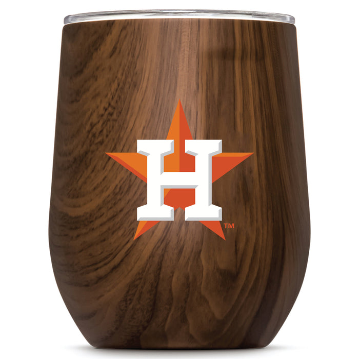 Corkcicle Stemless Wine Glass with Houston Astros Primary Logo