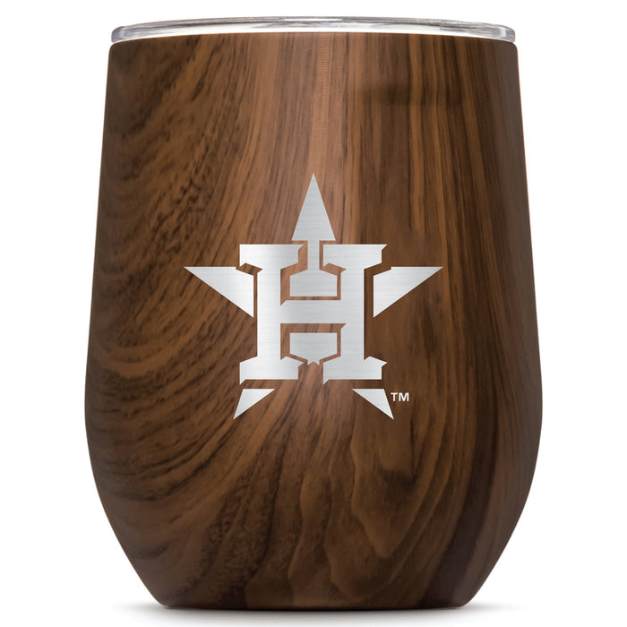 Corkcicle Stemless Wine Glass with Houston Astros Primary Logo