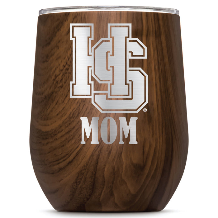 Corkcicle Stemless Wine Glass with Hampden Sydney Mom Primary Logo