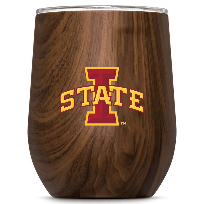 Corkcicle Stemless Wine Glass with Iowa State Cyclones Primary Logo